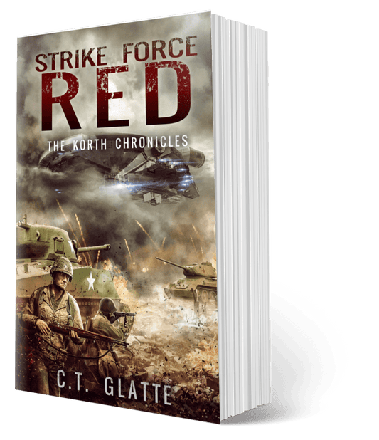 Book titled 'Strike Force Red' by C.T. Glatte with military-themed cover
