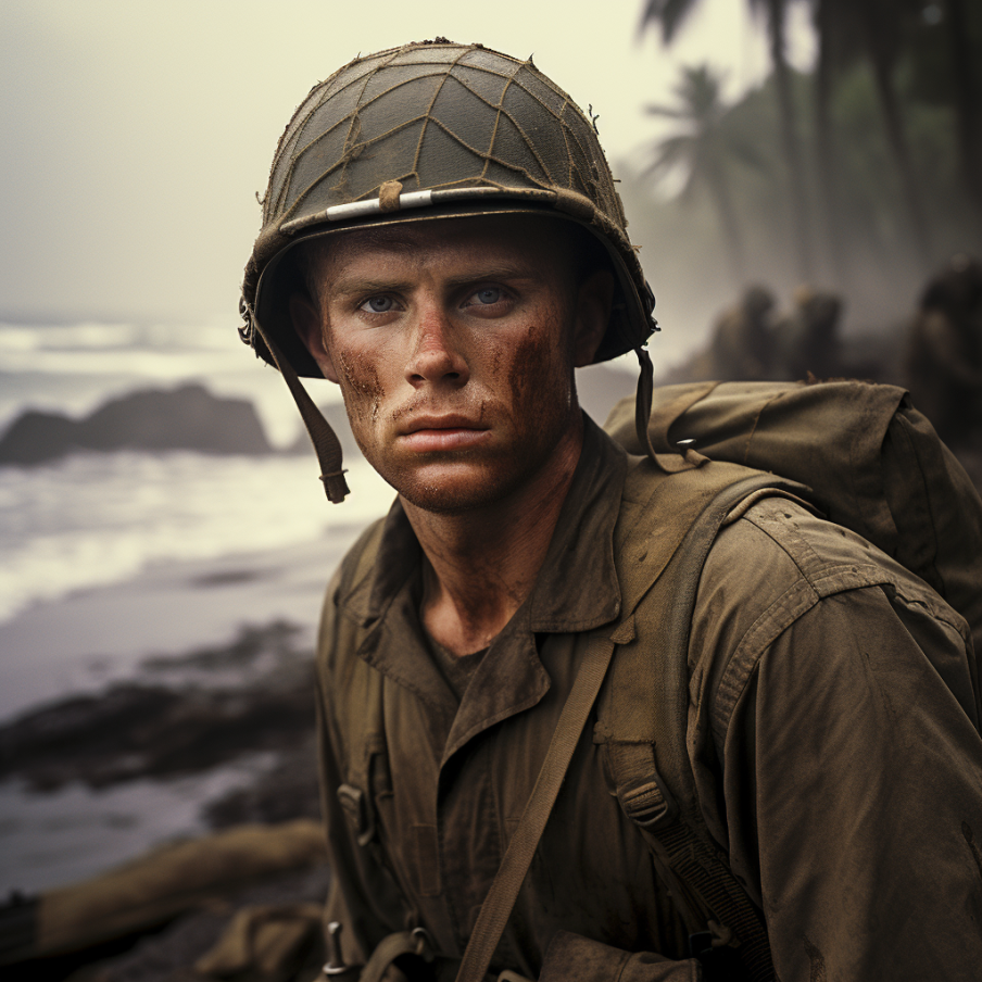 WW2 soldier in the Pacific